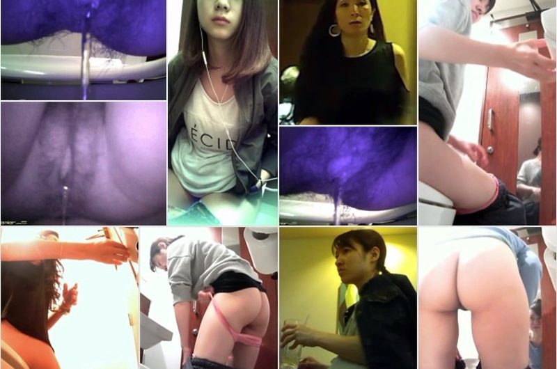 可愛いギャル排便で濡れ濡れのアソコ！便器内うんちと綺麗なドアップお尻も　全7名