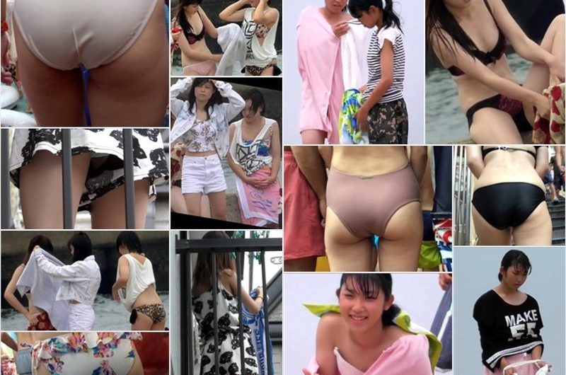 海辺で恥ずかしながら水着着替え, 河原で堂々☆着替えるJ●たち②, お着替えSC2 Street 1-12