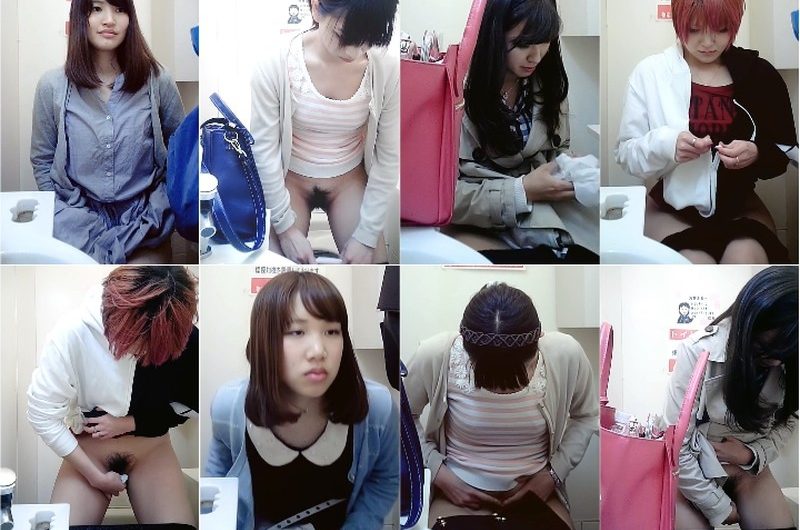 綺麗なJDちゃん達による洋式おしっこ正面撮影5名☆エッチな排泄姿を見せてくれます♪