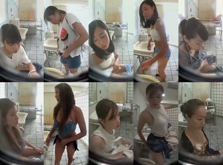 ２０１９海の共同トイレ若い子もお姉さんも