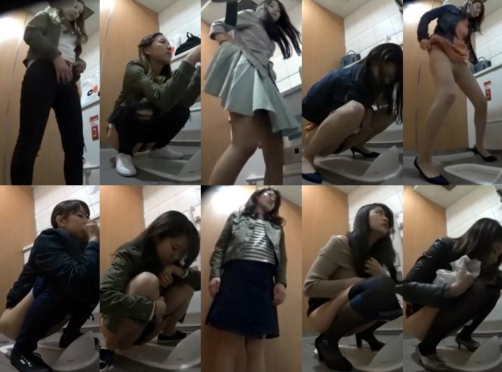 暴かれた女子和式トイレの内部