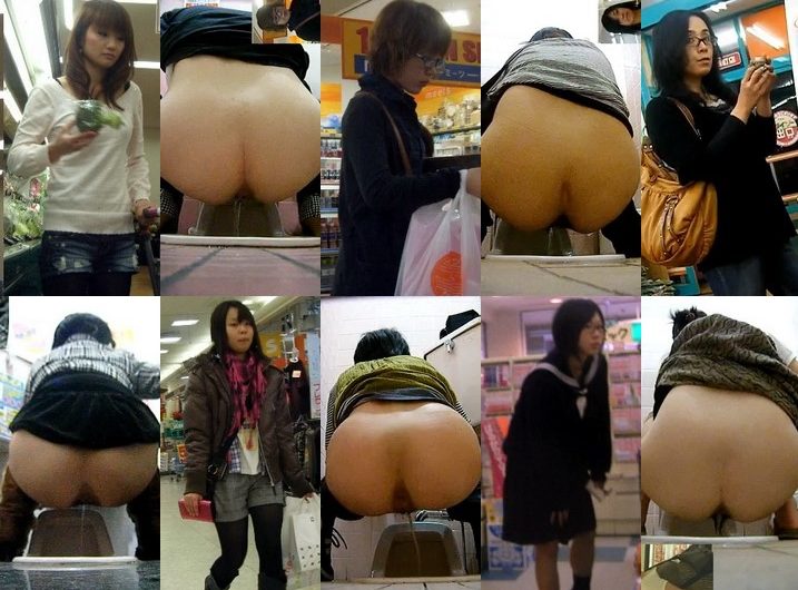 ギャル5名と熟女7名　うち大3　和式後方撮り