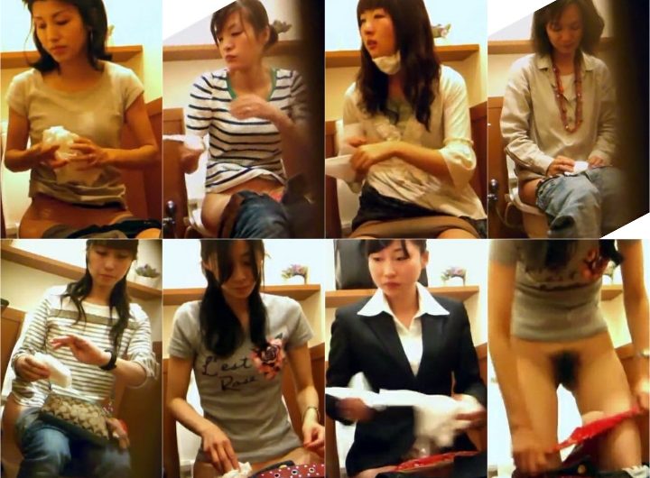 無修正　洋式トイレ盗撮映像（熟女やギャル）