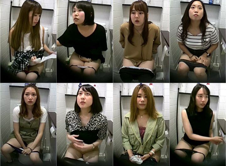 無修正　洋式トイレ正面撮影♪綺麗なお姉さん達の排泄姿(9名収録）