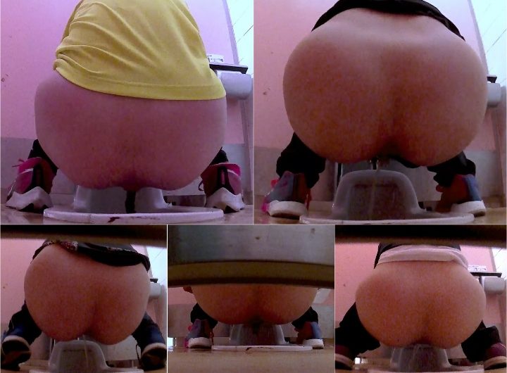 女子陸上部のぞき和式トイレ5（うんこ）