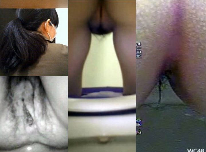 無修正　「洋式トイレ便器内前方アングル＆上半身盗撮」
