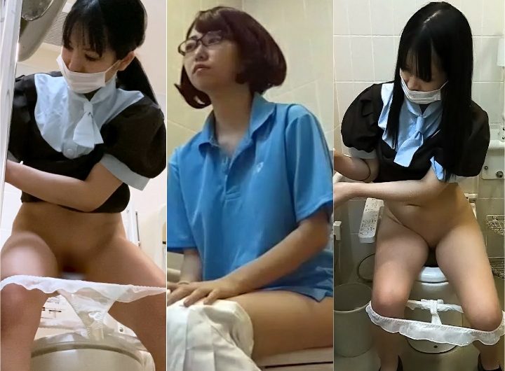 【トイレ】ファミレスデ○ーズ店員のパイパントイレ盗撮と部活大会帰りの学生ちゃん