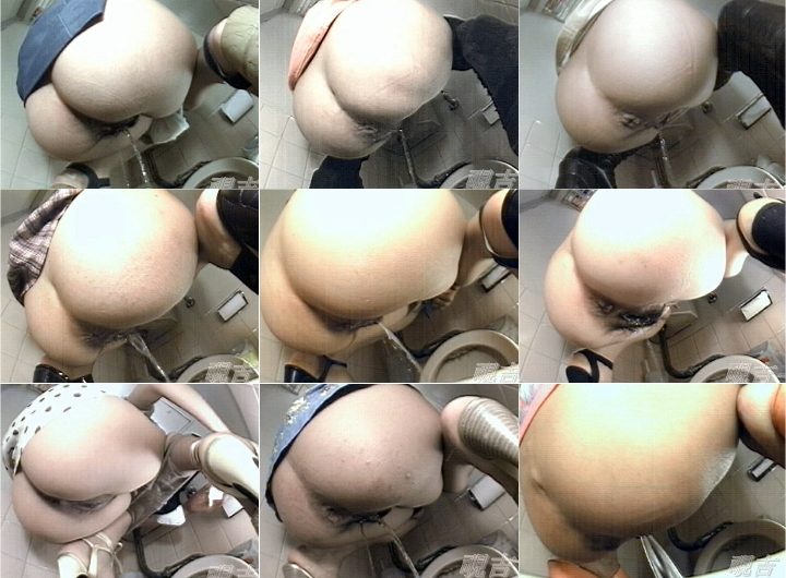 【オリジナル】和式トイレ盗撮　迫り来るマ〇コ鮮明超接写②