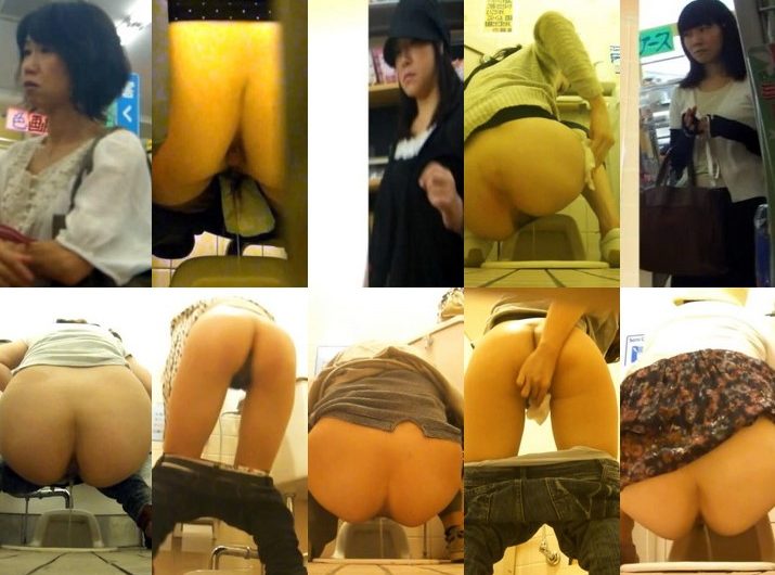 無修正　和式トイレ映像 熟女編 ※大便後に飛び出た肛門を指で入れ込む熟女60代