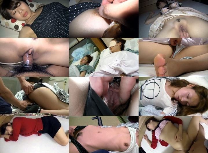 アンダーヘアーに拘りのありそうな女子大生風娘に睡眠姦HD版,【本物レイプ】ハットリくん　女子大生3人レイプ, 昏睡　忍　裕香
