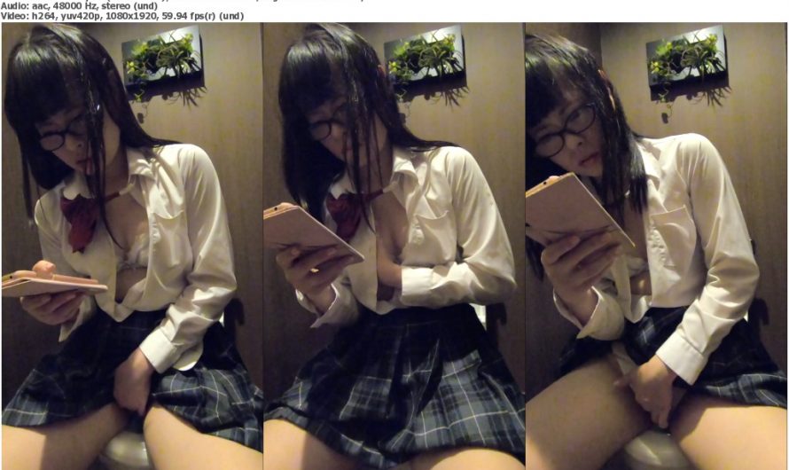 デパートのトイレでこっそりオナニーしちゃうJK㉛