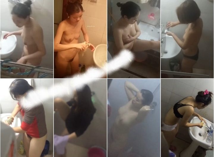 Young Women Take a Shower