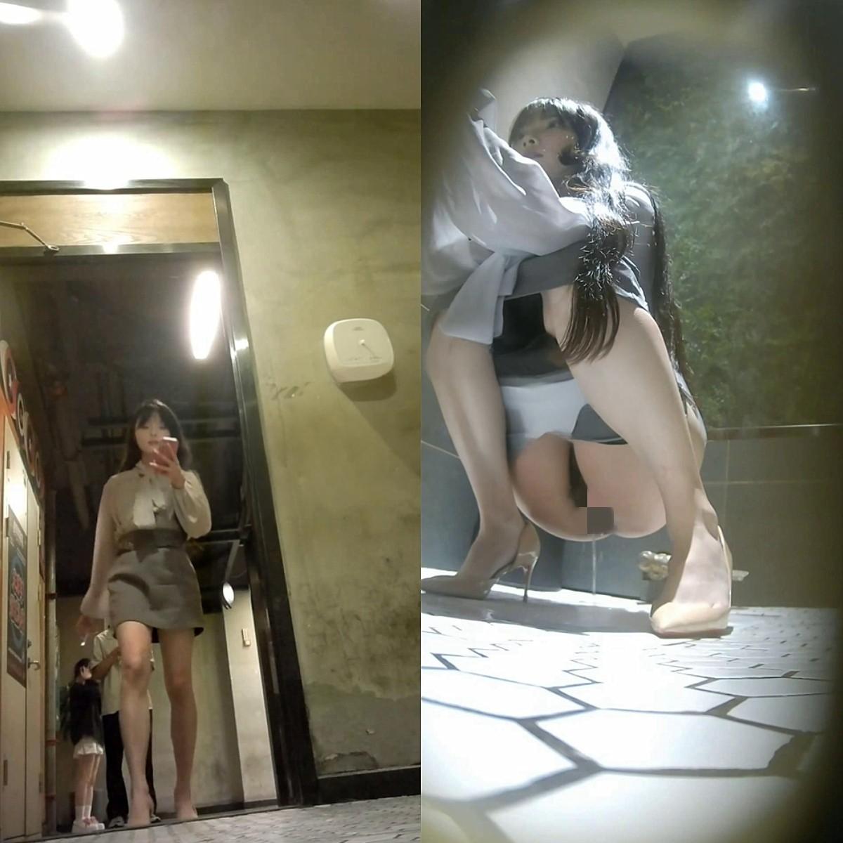 未流出の極上トイレ盗撮♥️ナイトクラブで美女を盗撮、仲良し美女コンビをダブルで攻略